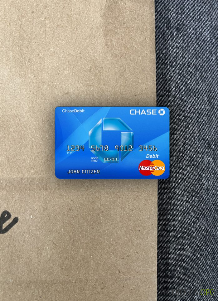 USA Chase Bank MasterCard Débit photolook ,